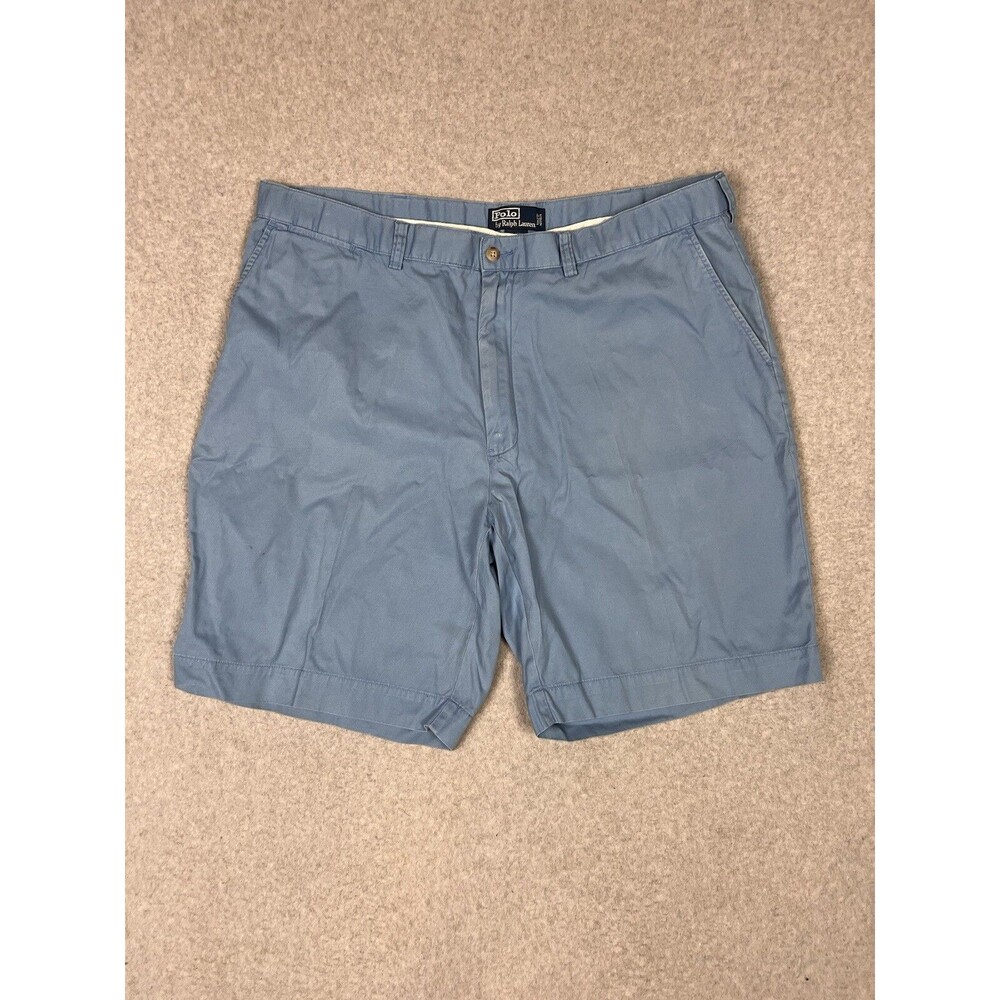 Ralph Lauren Polo Shorts Mens 40 Blue Stretch Twill Cotton Sports Golf Chino